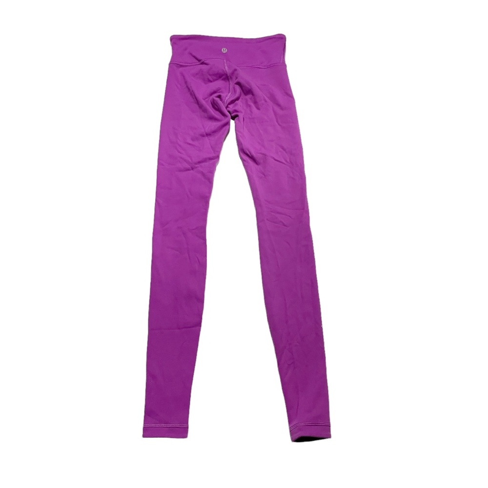 Lululemon Purple Pink Full Length Athleisure Activewear Workout Leggings Size 2 - Picture 3 of 8